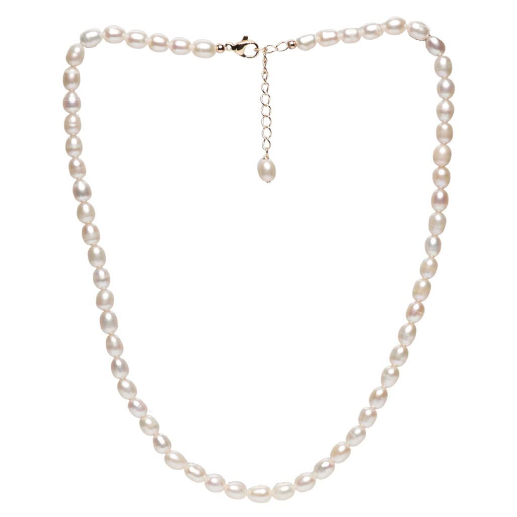 Mens Freshwater Pearl Necklace for Men | 7-8mm Real Cultured Pearl Neklace for men