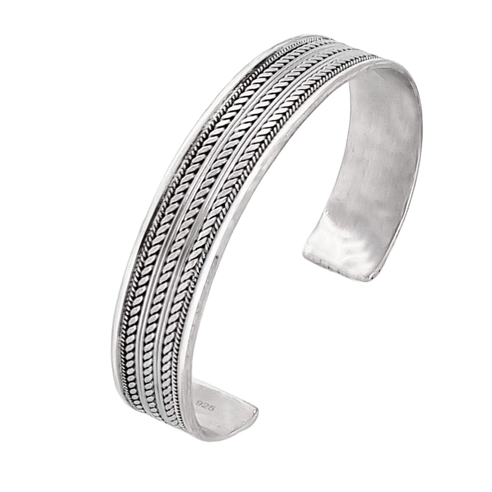silver bangle for men celtic braided
