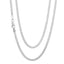 3mm silver curb chain for men women