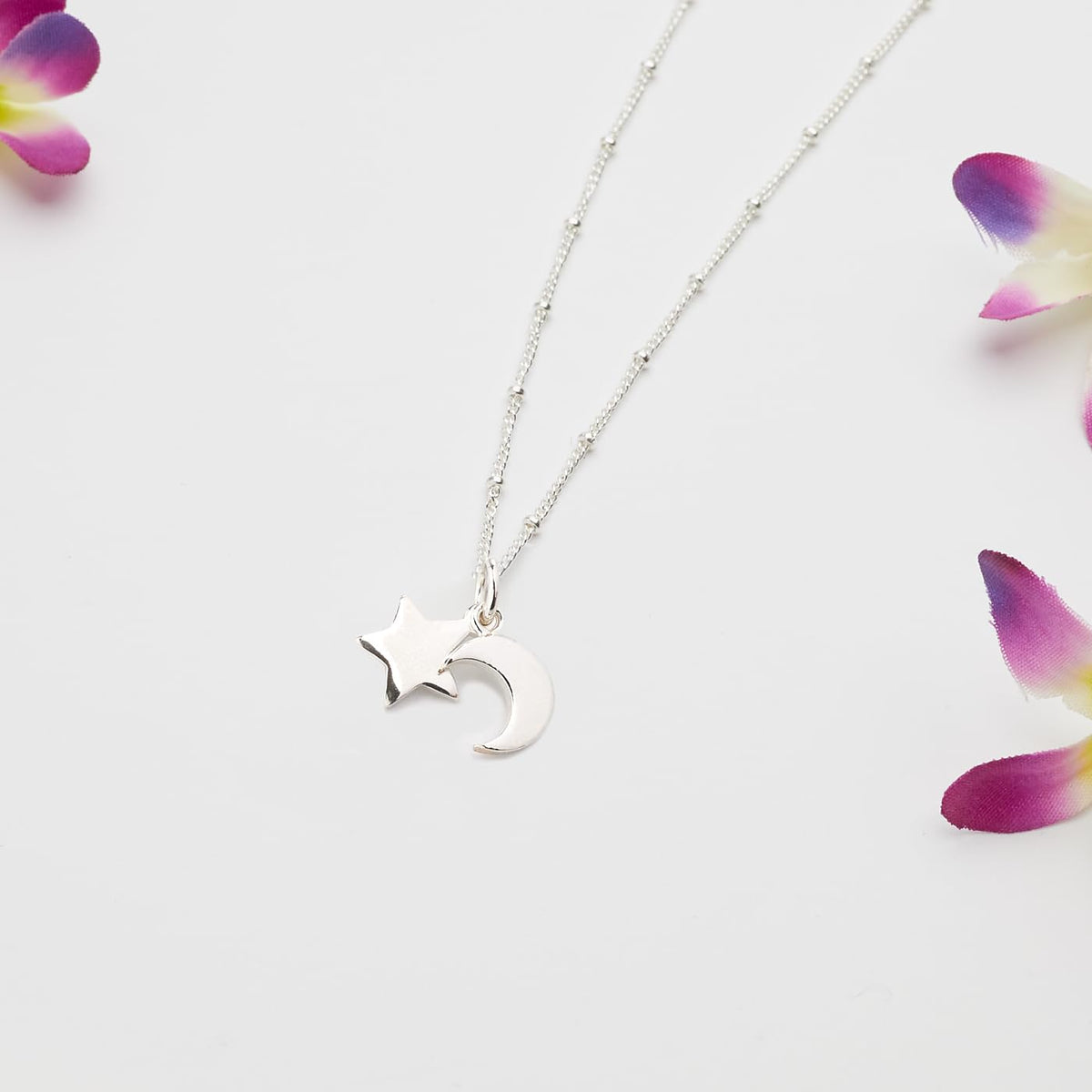 moon-star-pendant necklace for women girl