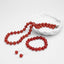 Women’s red agate necklace bracelet and earrings set