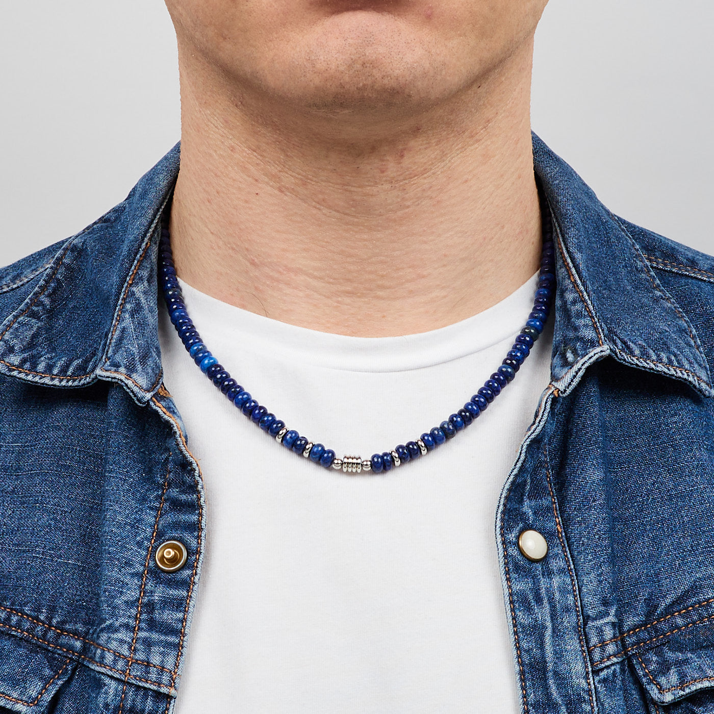 blue lapis lazuli necklace for men