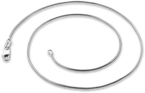 Mens Italian Silver Snake Chain Necklace 1.3mm Comes in Diffrent Lengths