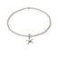 silver beaded bracelet star fish charm