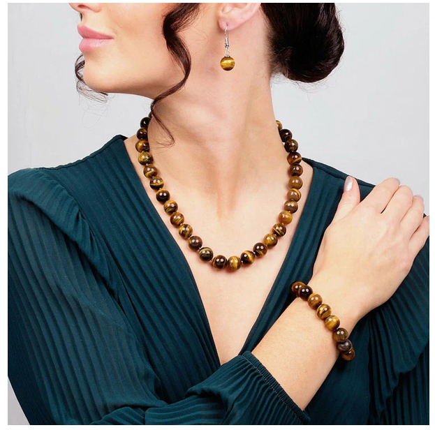 tiger eye gemstone set