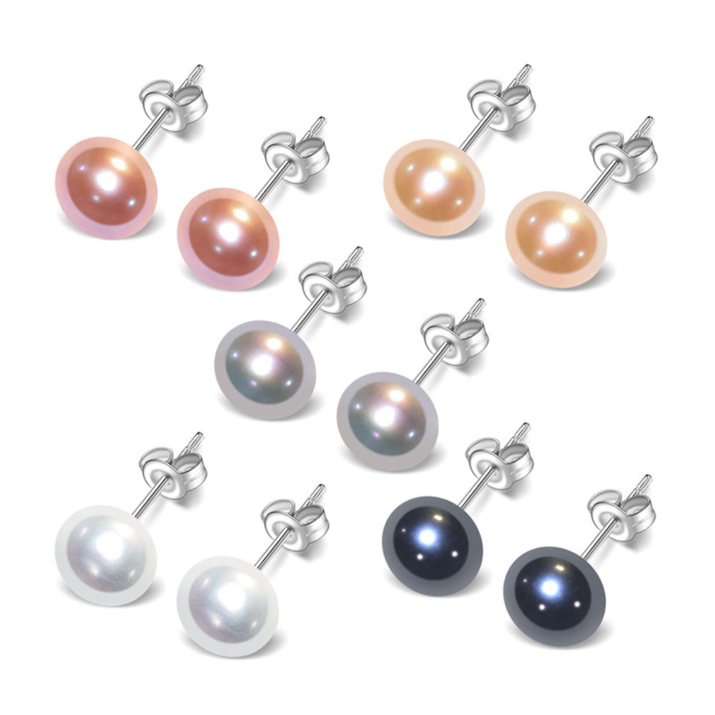 pearl stud earrings