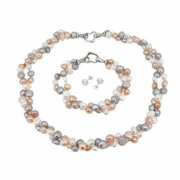 mixed Pearl necklace set for women