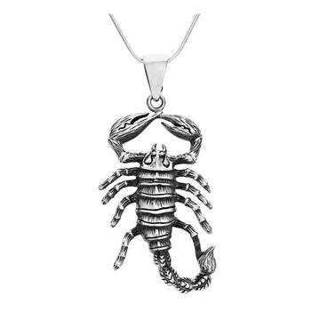 Mens Large Scorpion silver Pendant 