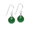 Women's Handmade Natural Green Agate Dangle Drop Earrings