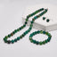 green agate gemstone necklace bracelet and earrings for women and girl