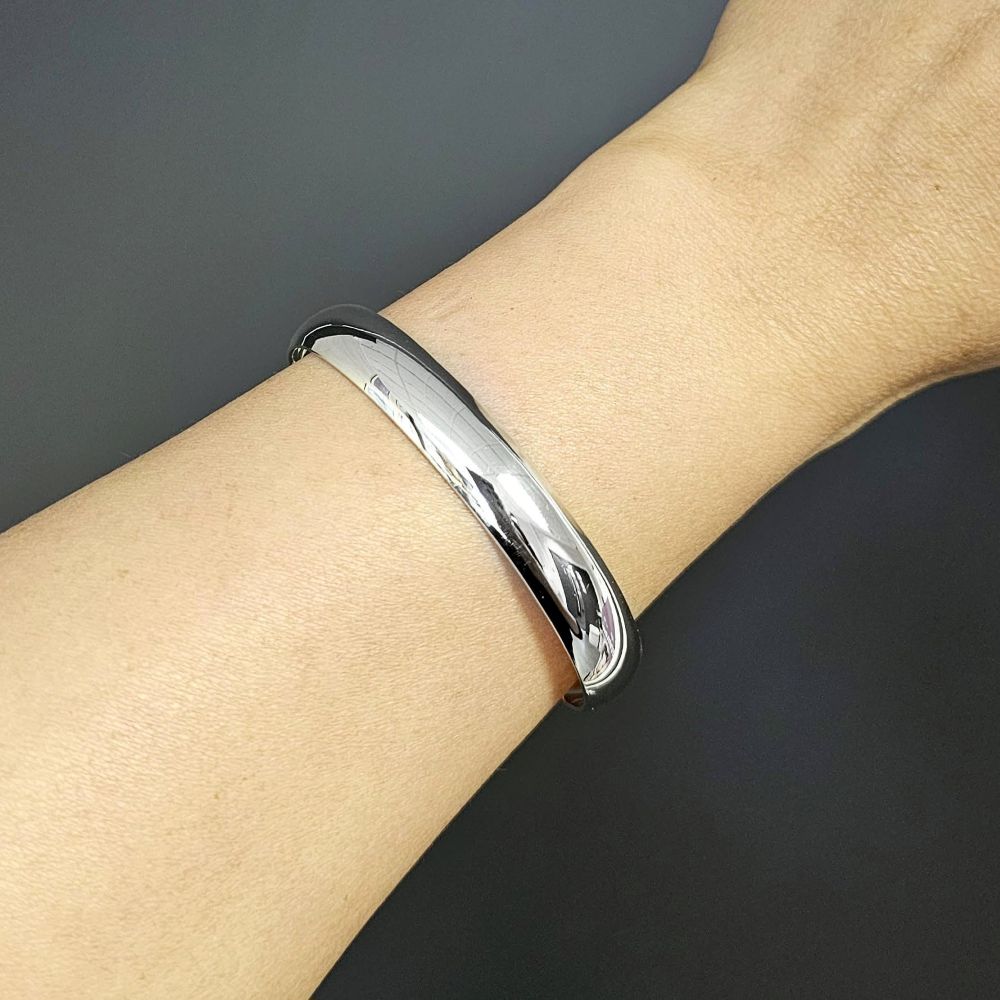 plain silver bangle for women girls