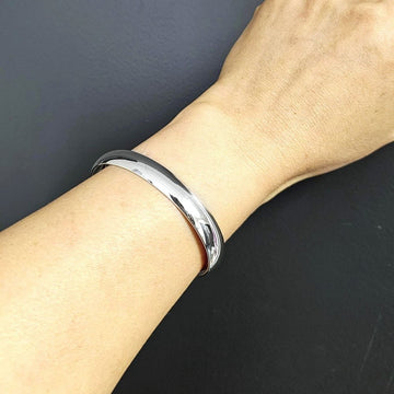 plain silver bangle for women girls