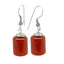 Women's Handmade Dangle Drop Natural Gemstone Column Bead Earrings