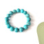 12mm Natural Blue Turquoise Gemstone Bracelet - 20cm - Stretchy Style