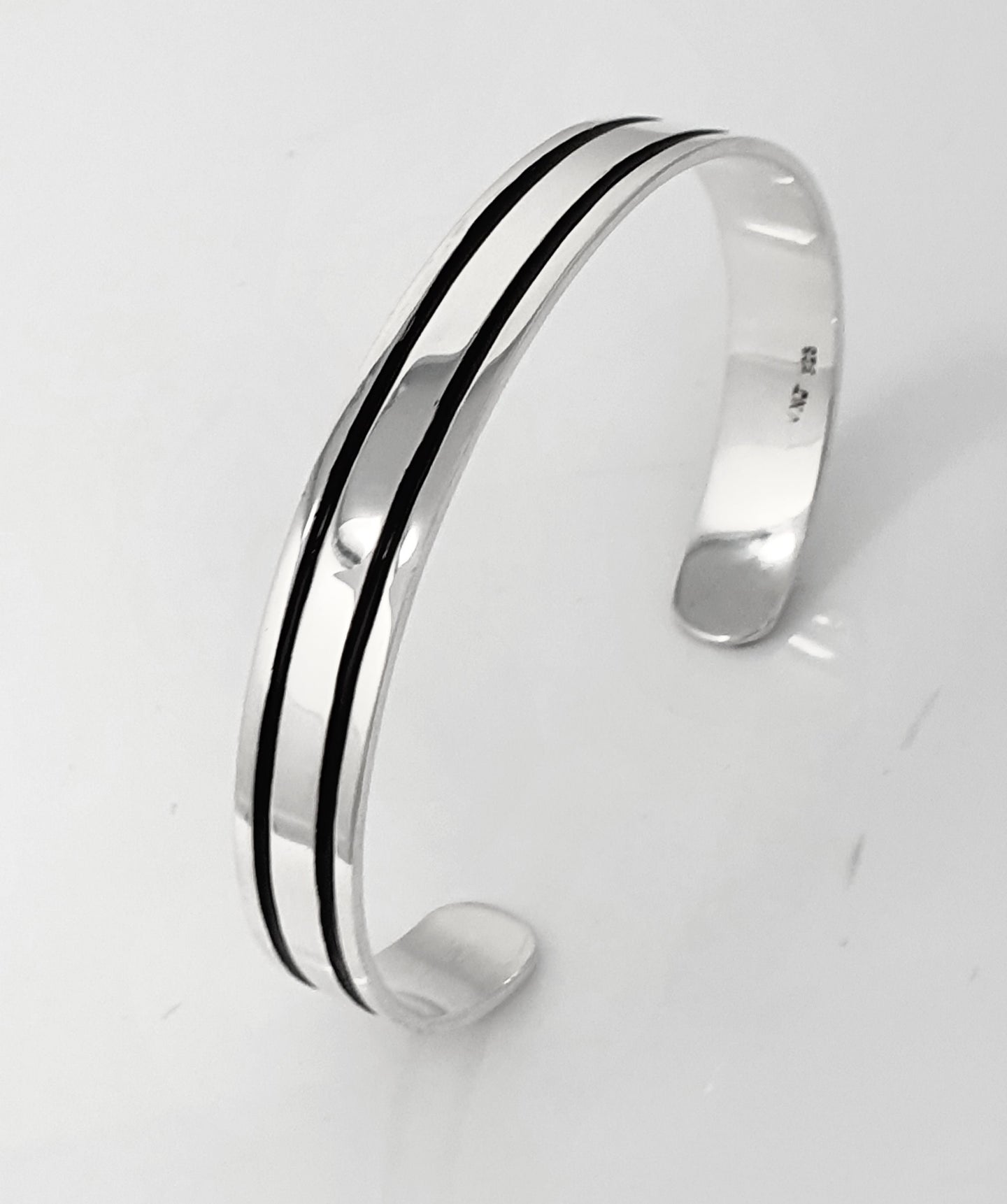 Mens silver bangle