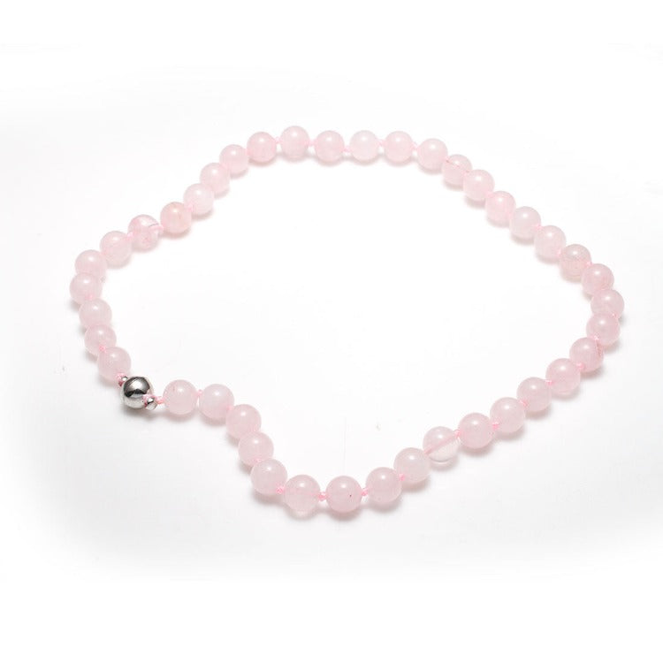 Womens Pink Gemstone Necklace
