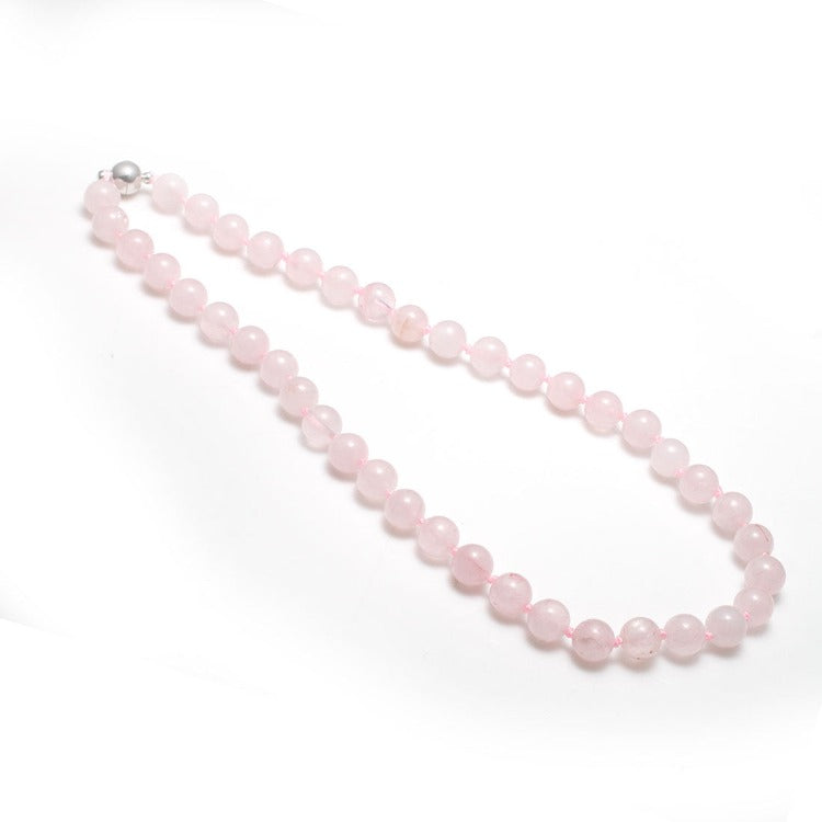 Womens Pink Gemstone Necklace