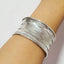 large braided silver cuff bangle for women