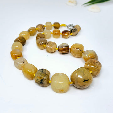 statement gemstone beaded necklace for women