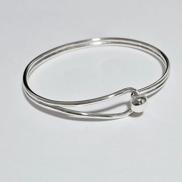 Womens Silver Bangle | Sterling Silver Plain Bangle