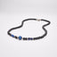 Mens Handmade Beaded Natural Blue/Black Gemstone Necklace