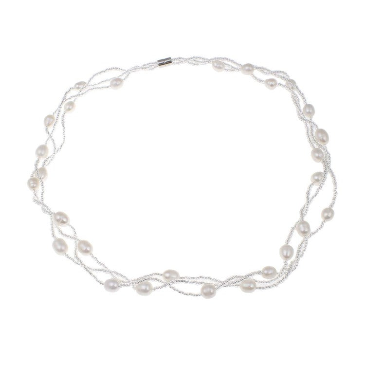 White Pearl Necklace for women