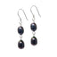 Dangle Drop Black Pearl Earrings