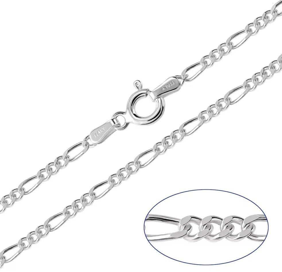 2mm silver links chain for men womrn