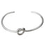 Sterling Silver Bangle Bracelet Love Knot For Women