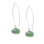 Handmade Women's Natural Green Aventurine Gemstone Sterling Silver Dangle Drop Earrings