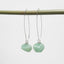 Handmade Women's Natural Green Aventurine Gemstone Sterling Silver Dangle Drop Earrings