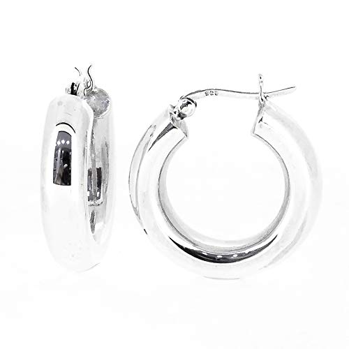 Chunky bold circle hoop earrings