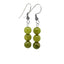 handmade green jade gemstone earrings dangle drop