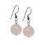 rose quartz ball drop  womens earrings