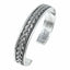 Celtic Silver Bangle | 10mm Sterling Silver Braided Bangle Cuff Bracelet For Men