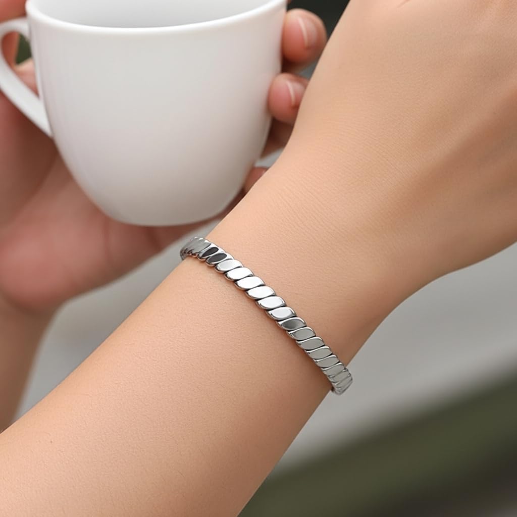 solid silver bangle for women gift for her