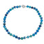 blue natural bead gemstone necklace for women