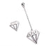 Womens Girls Classic 925 Sterling Silver Earrings White Gold Plated