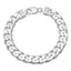 Super Heavy 12mm Solid 925 Sterling Silver Curb Chain Bracelet For Men