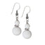 white beaded handmade earrings women