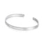 Women’s Handcrafted 925 Sterling Silver Plain Cuff Bangle – 5mm