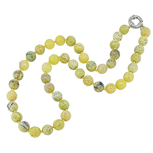 green natural bead gemstone necklace for women