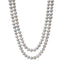 grey pearl necklace 8-9mm long 120cm