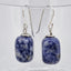 womens handmade gemstone earrings blue