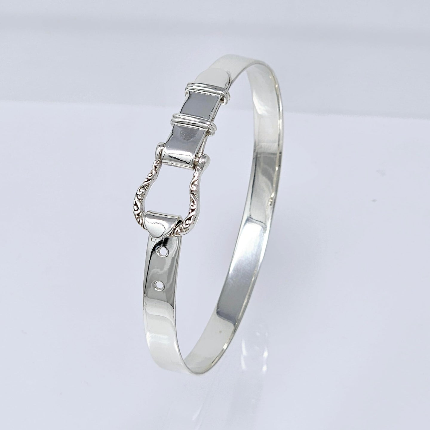 buckle belt silver bangle for women girls