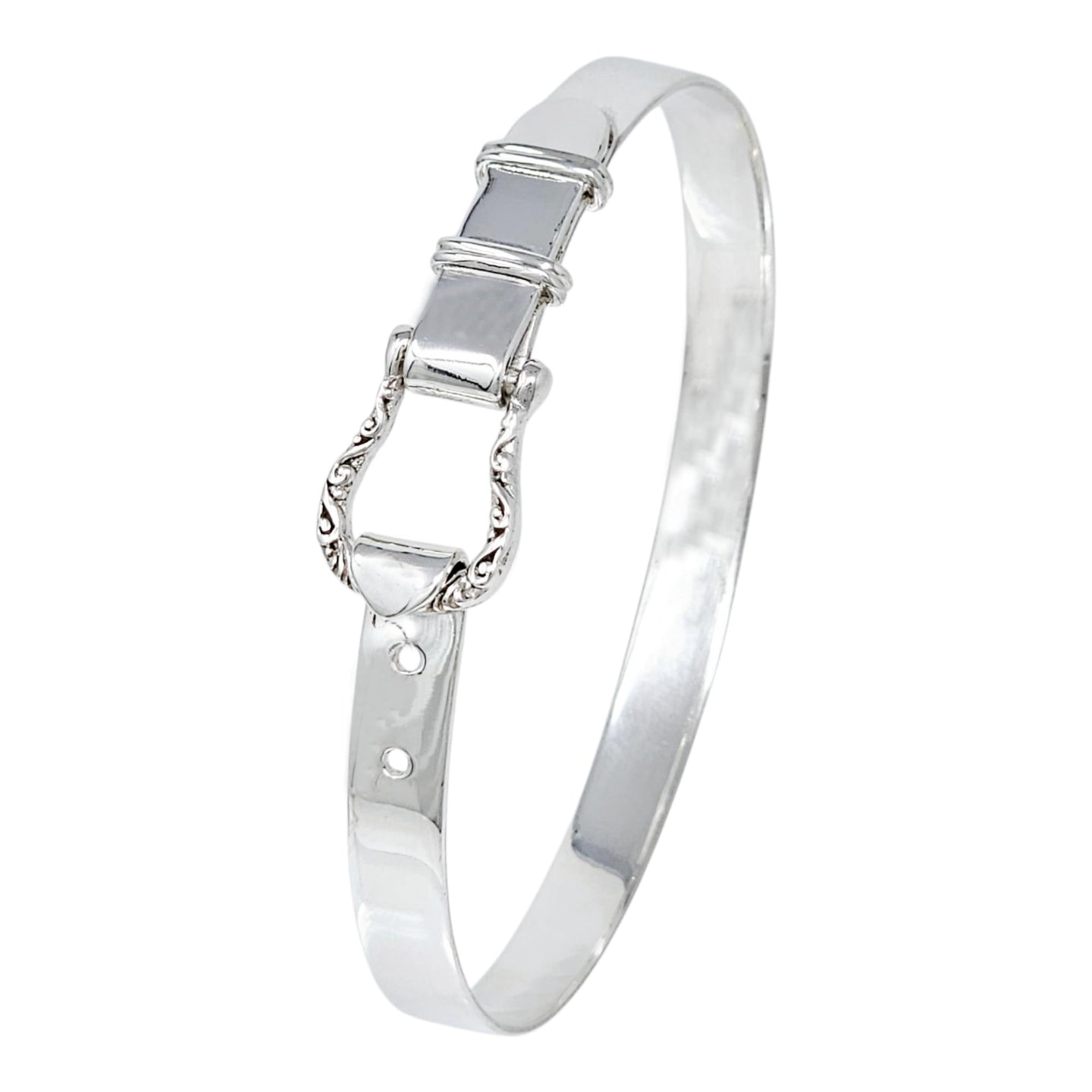 buckle belt silver bangle for women girls
