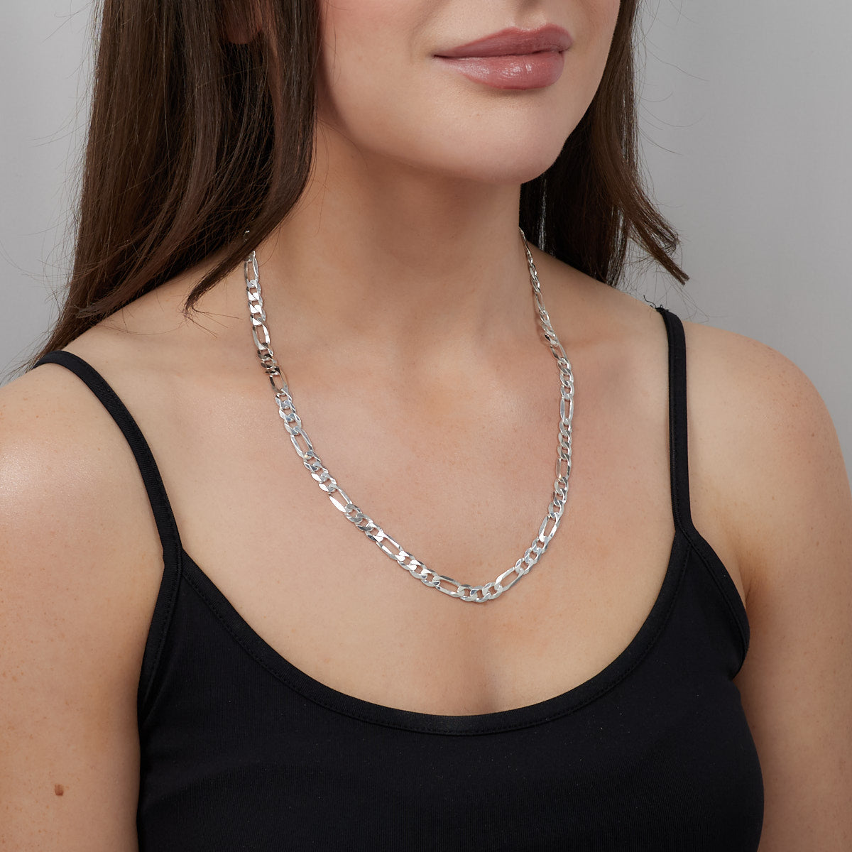 Collana a catena Spiga in argento sterling: catena a spiga con taglio a diamante da 1 mm - Italia Collana a catena Spiga in argento sterling: catena a spiga con taglio a diamante da 1 mm - Italia
