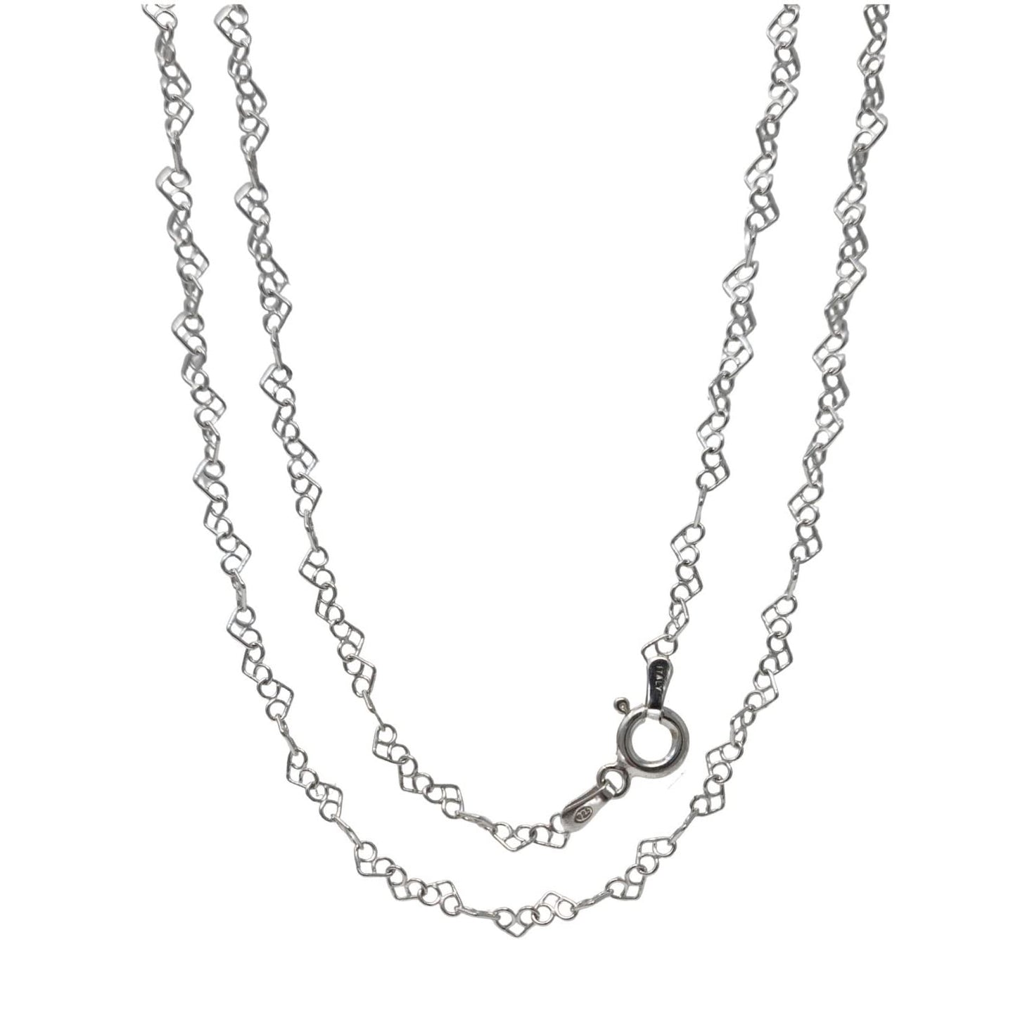 silver necklace for women girls heart chain