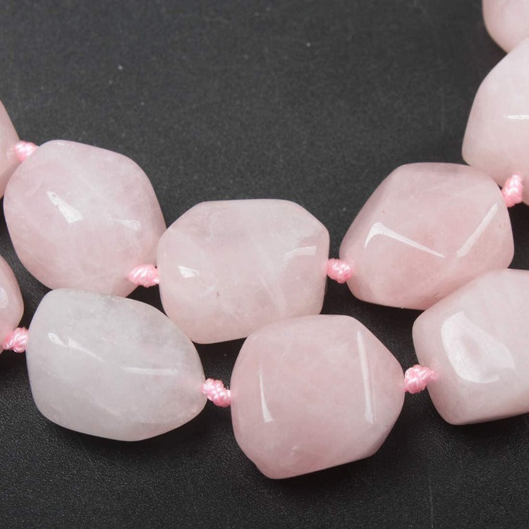 Womens Rose Quartz and Agate Gemstone Chunky Necklace