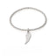 Women’s 925 Sterling Silver Angel Wing Charm Bracelet – 3mm Beads